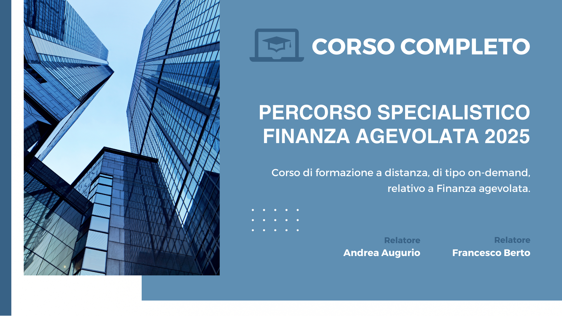 corso completo finanza agevolata